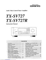 Onkyo TXSV727OM Audio/Video Receiver Operating Manual